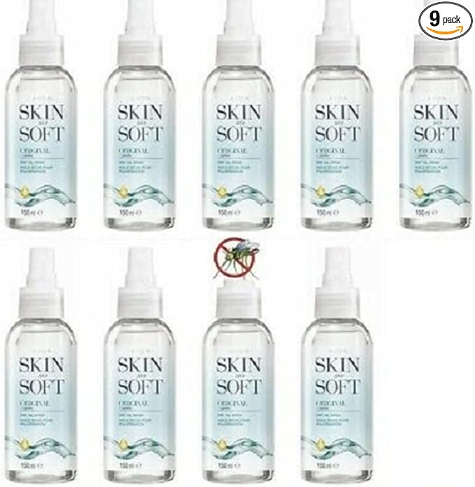 9 x Avon Skin So Soft Dry Oil Body Spray Insect Repellant Properties